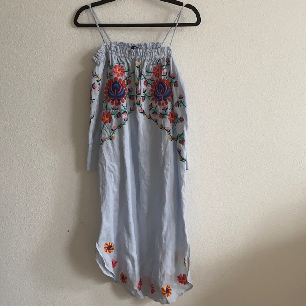 Embroidered Midi Dress